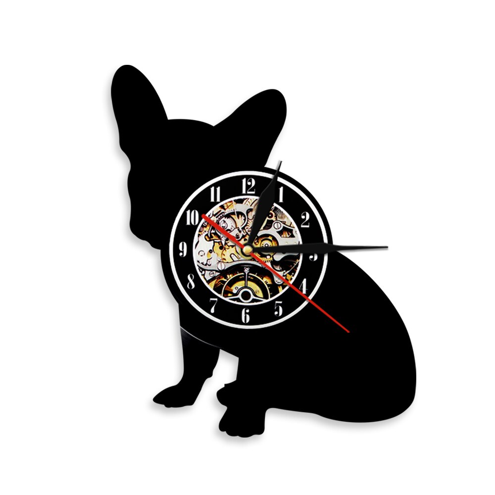 

French Bulldog - Vinyl Record Wall Clock - Without LED, 501 Original