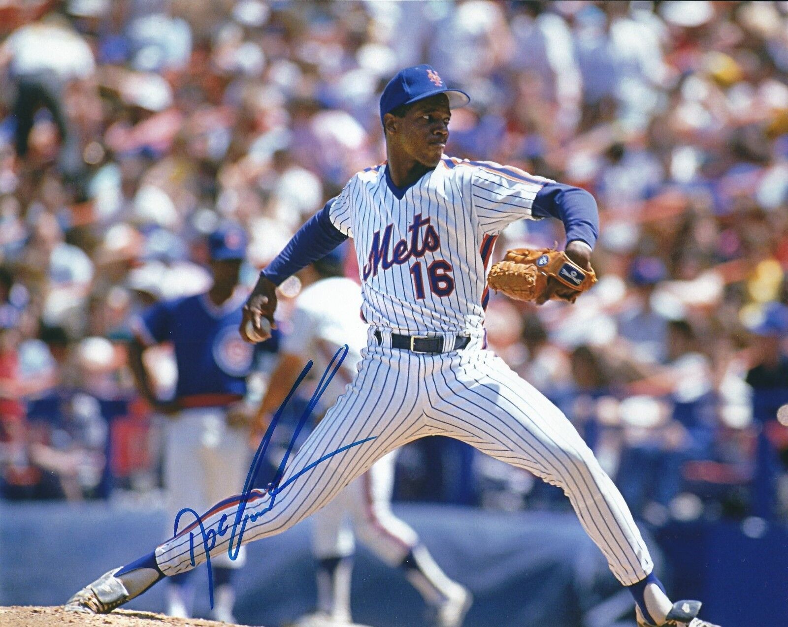 Signed 8x10 DOC GOODEN New York Mets Autographed Photo Poster painting-COA