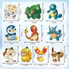 10PCS Anime Pokemon doppelseitig - 5d DIY Handwerk Schlüsselanhänger