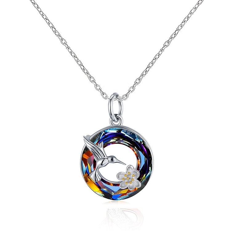 S925 The Day I Lost You I Also Lost Me Bird Crystal Necklace