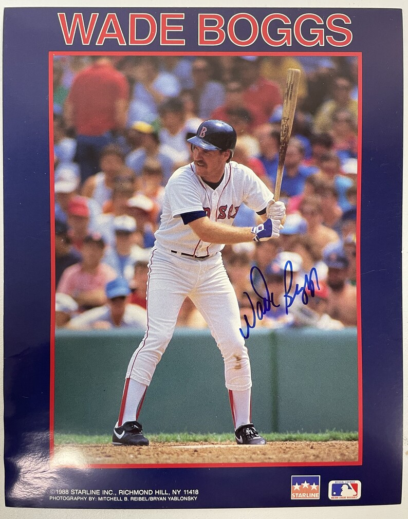 Wade Boggs Signed Autographed Color 8x10 Photo Poster painting Boston Red Sox - COA Matching Holograms