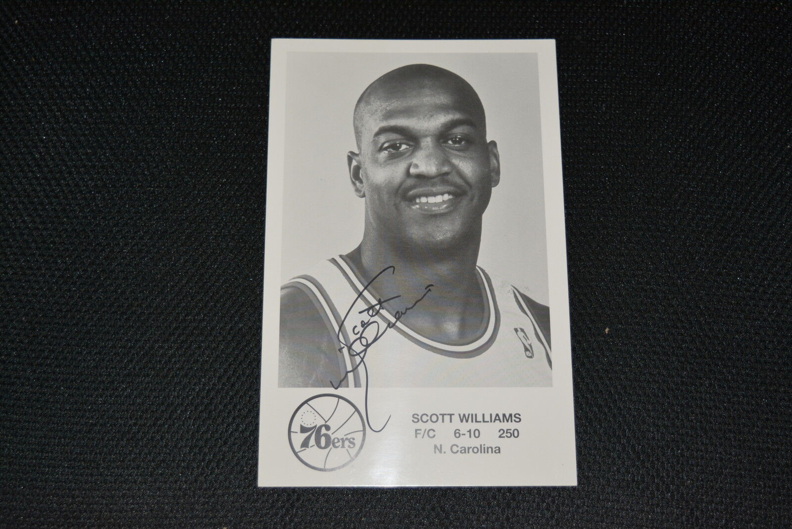 SCOTT WILLIAMS signed autograph 5x8 15x20 cm autograph card PHILADELPHIA 76ERS