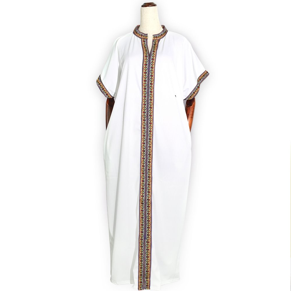 Collar Knitted Color Long Straight Skirt Loose Dress | EGEMISS