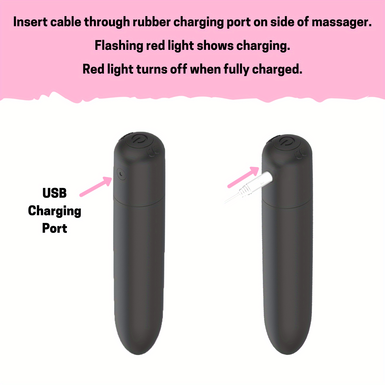 Waterproof USB Charge Bullet Vibrator for Women