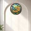 Butterfly Sunflower DIY Acrylic Diamonds Painting Clocks Bedroom Decor Pendant Hanging Kit