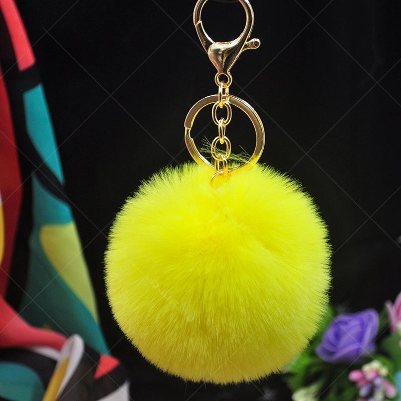 Cute Solid Color Alloy Cloth Women’s Keychain