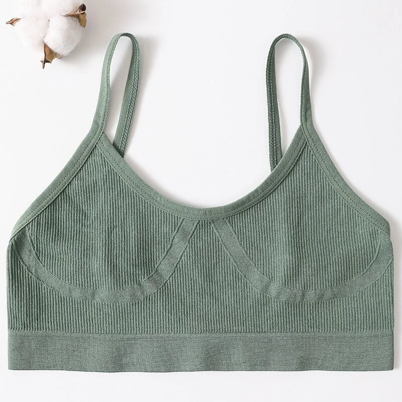 Women Sexy Crop Tops Bra Tube Top Female Streetwear Bandeau Sleeveless Seamless Sports Bra Crop Top Camis Tee Top Basic Tank