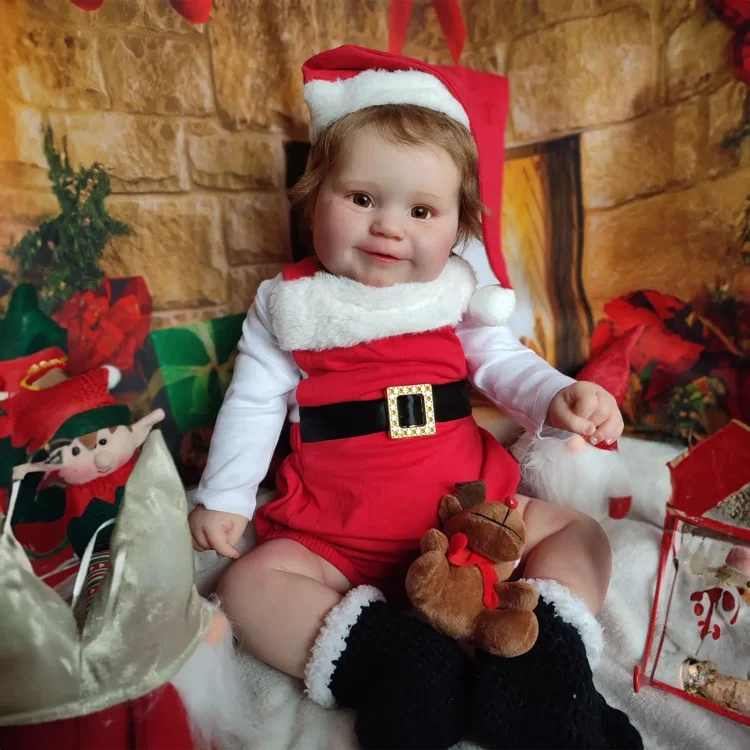 🎄[New Christmas] 20" Realistic Reborn Baby Dolls Toddler Girl Ariua Handmade Huggable and Posable with Heartbeat💖 & Sound🔊：Realistic Reborn Baby Dolls By Rsgdolls®