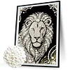 L&ouml;we speziell geformter 5D-DIY-Teilbohrer Diamant-Mal-Set Heimkunst 30x40cm