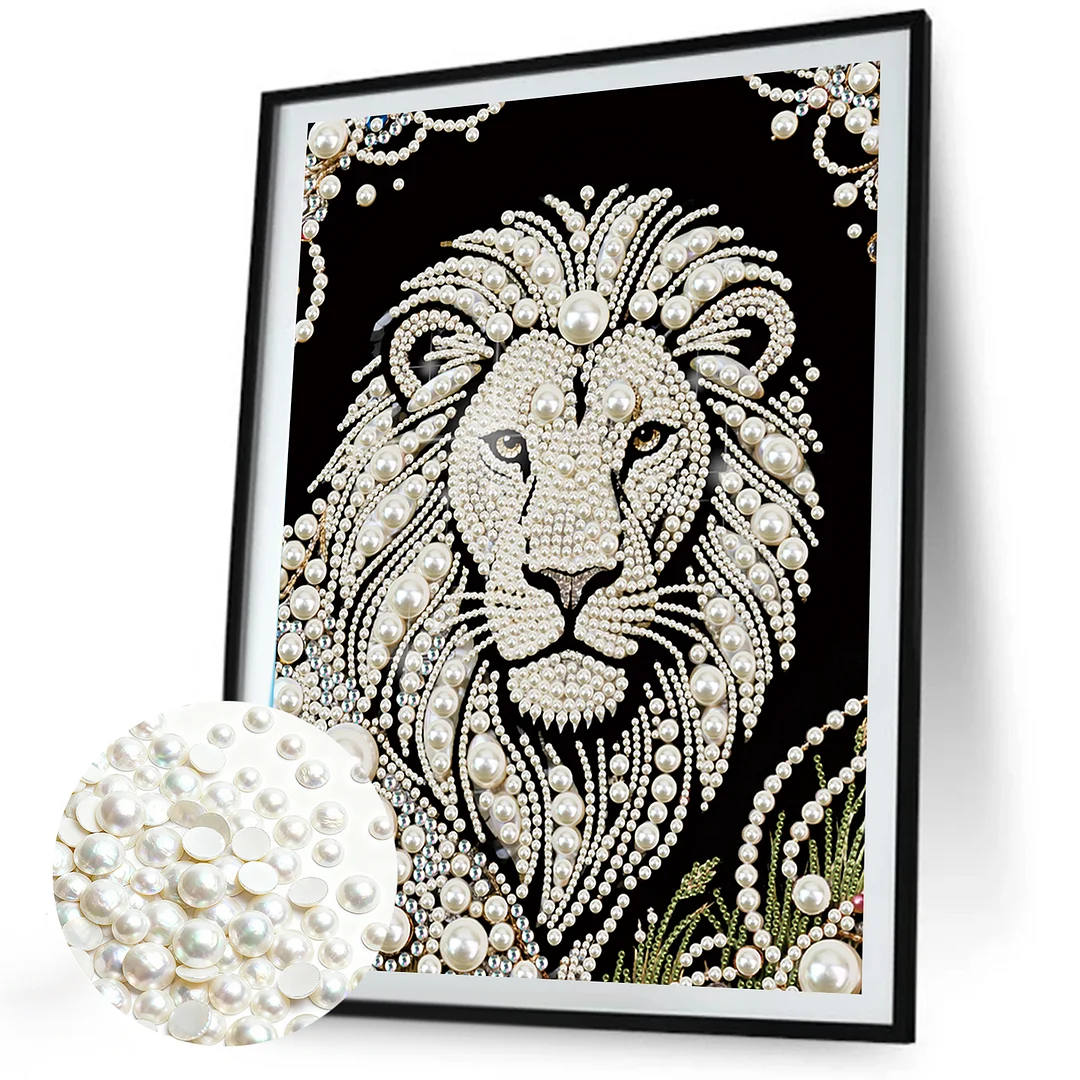 Lion Special Shaped 5D DIY Partial Drill Diamond Painting Kit Home Art 30x40cm
