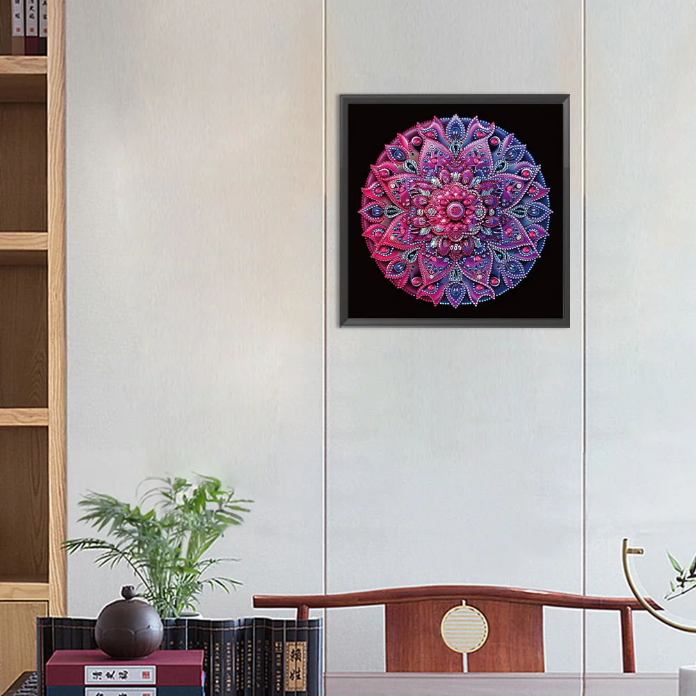 Diamond Painting - Partial Special Shaped Drill - Mandala(Canvas|30*30cm)