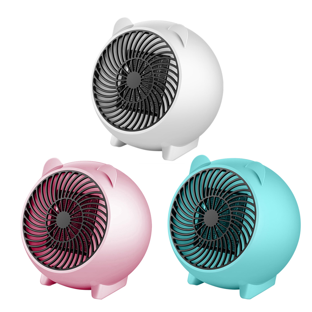 

500W Mini Air Heater Fan Electric Heater Desktop Home Heating Air Warmer EU, Pink, 501 Original