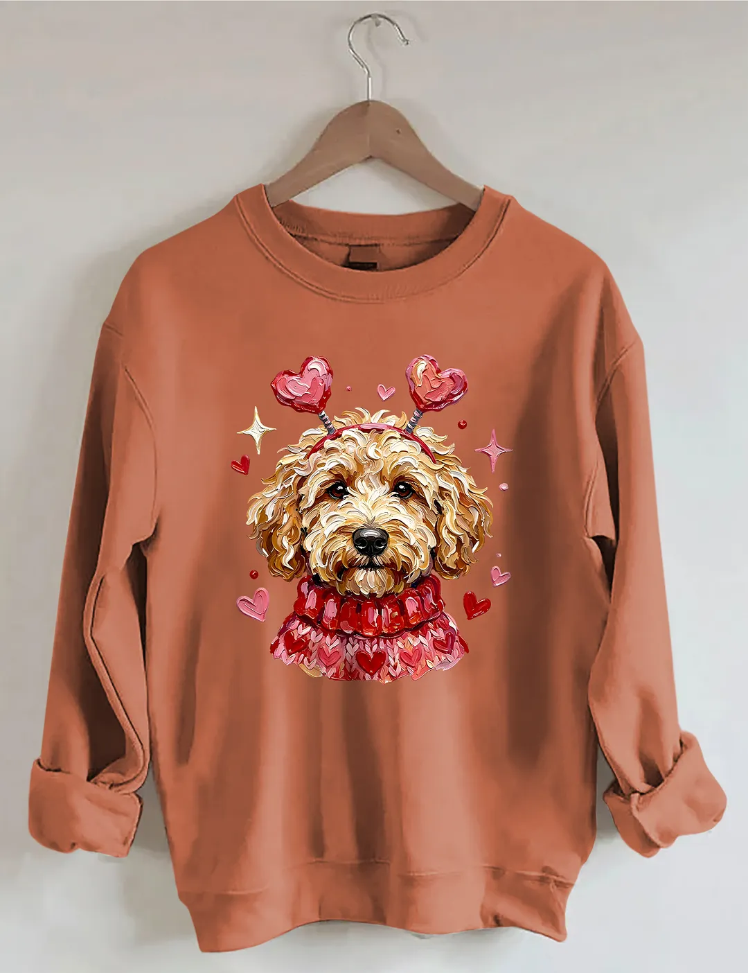 Goldendoodle Dog Valentines Sweatshirt