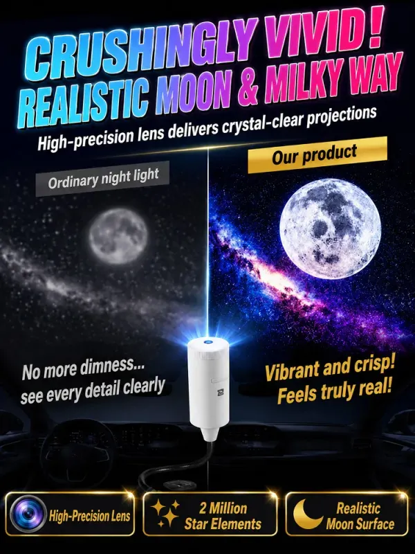 Comauo&trade; 5D Galaxy Projector with Vegas Sphere Tech: Your Room & Car, Now a Planetarium.