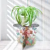 Croix acrylique porte-plante support double face - 5d bricolage d&eacute;coration artisanale