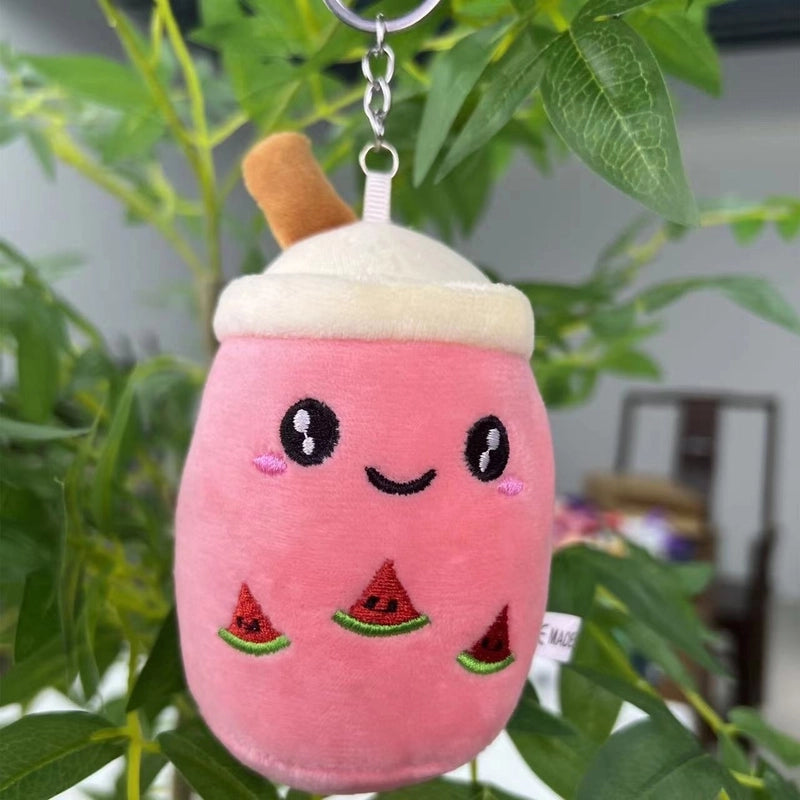 Milk Tea Cup Cute Doll Small Pendant Simulation Milk Tea Shop Gift Grasping Machine Doll Plush Toy Doll Gift