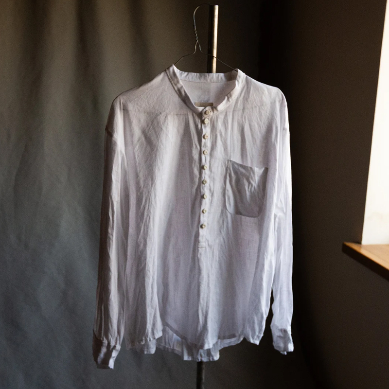 Mens Vintage Victorian Henley Handmade Shirts