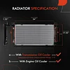 A-Premium Engine Coolant Radiator Assembly with Oil Cooler Compatible with Chevy Silverado, Suburban, Tahoe & GMC Sierra, Yukon & Cadillac Escalade, Automatic Transmission, 32mm