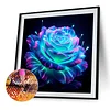 Diamond Painting -5D Full Round Drill Neon Blue Rose(40x40cm-Box Packagin)