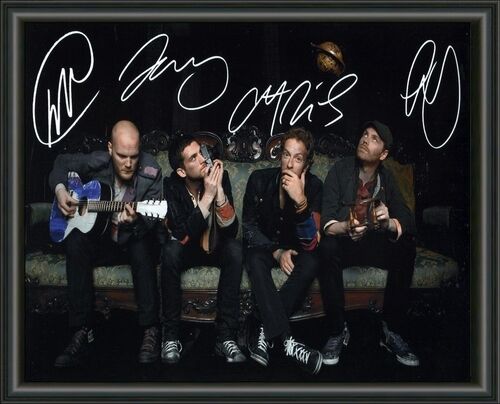 COLDPLAY BAND - A4 SIGNED AUTOGRAPHED Photo Poster painting POSTER -  POSTAGE