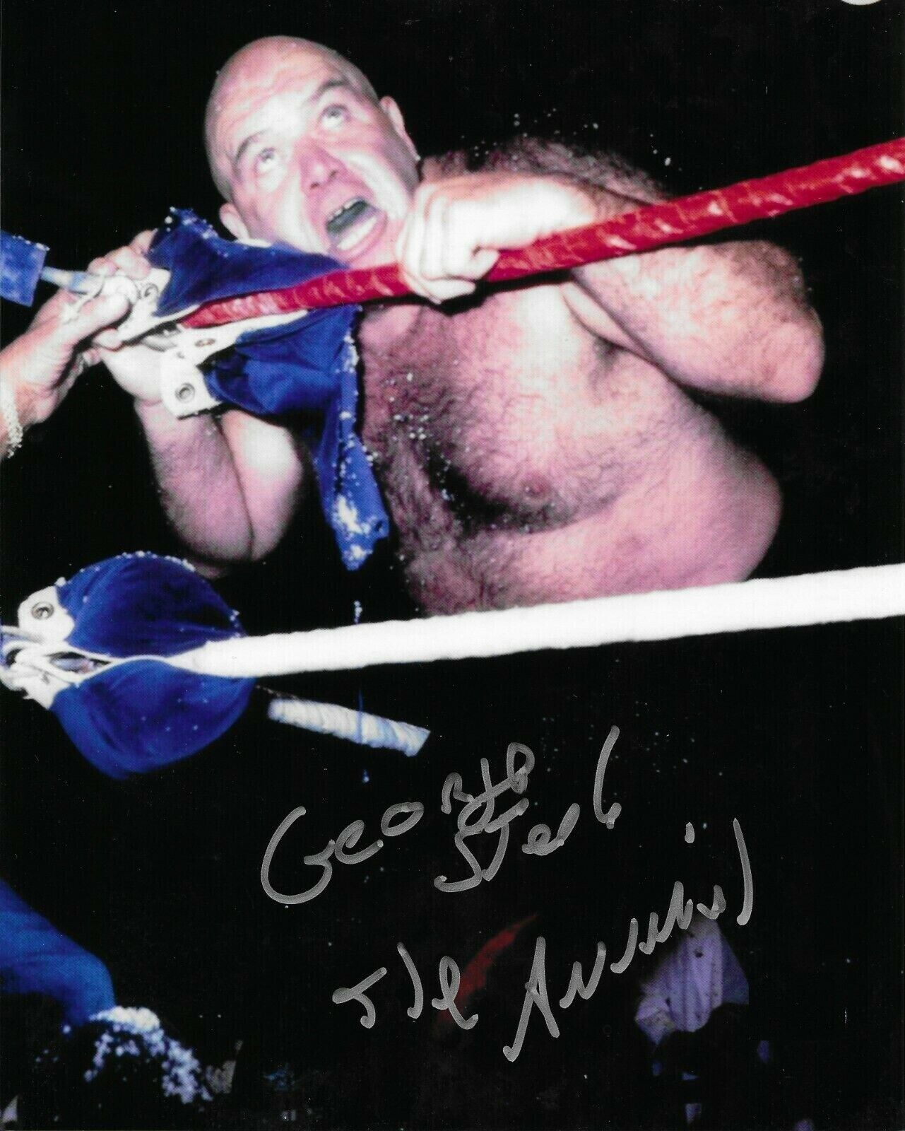 George The Animal Steele ( WWF WWE ) Autographed Signed 8x10 Photo Poster painting REPRINT