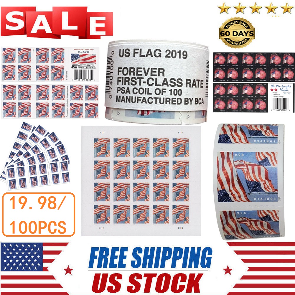 2017 USPS Forever US Flag Postage Stamps Coil of 100 Stamps Free & Fast  Shipping