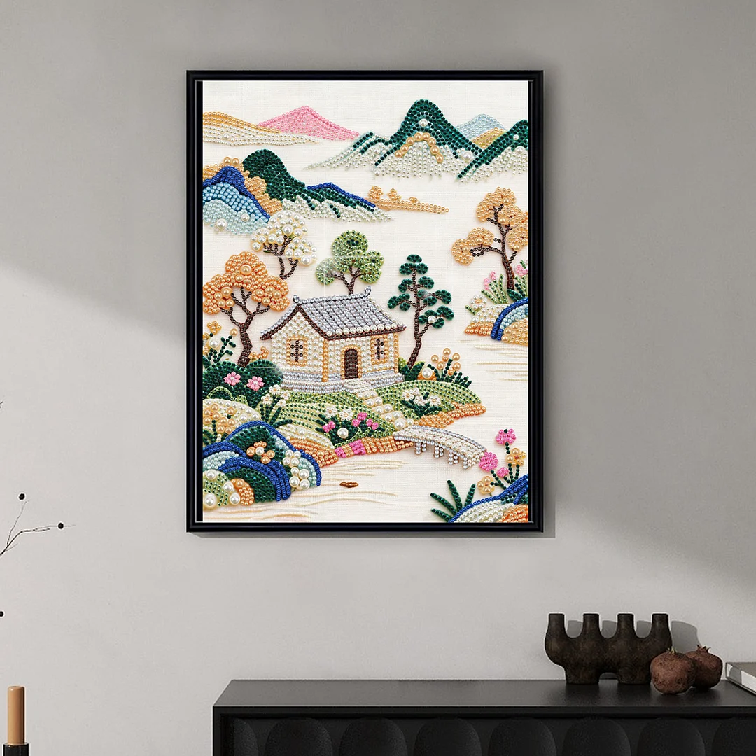 Diamond Painting - Partial Special Shaped Drill - Mountain Cottage(Canvas|30x40cm)