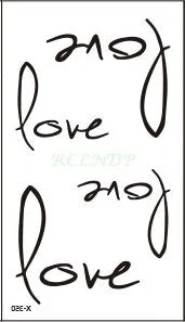 Waterproof Temporary Tattoo Sticker sexy waist English letters bleeding love tatto flash tatoo fake Art tattoos for girl women 4