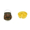 BucketBoss 5 Gallon Bucket Canvas Tool Holder and Organizer with 56 Pockets & Bucket Stacker Small Parts Organizer, Yellow