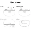 Automatic Fingernail Cutter with LED Nail Polisher Electric Safety Nail Clipper
