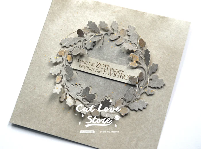 Nigikala Cone Wreath Metal Cutting Dies Stencils For DIY Scrapbooking Paper Card Decorative Craft Dies Embossing Die Cuts New 2023