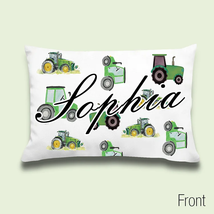 BlanketCute-Personalized Lovely Bedroom Truck Pillowcase with Your Kid's Name | 01