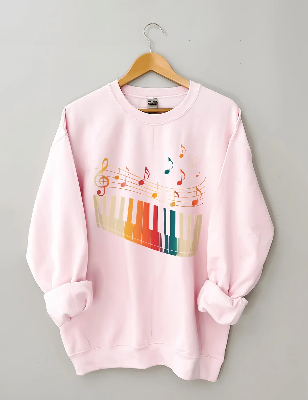 Colorful Piano Keyboard Music Sweatshirt