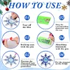 12PCS Diamond Painting Magnets Refrigerator for Adult Kid Fridge Car Kit(Snowflake)