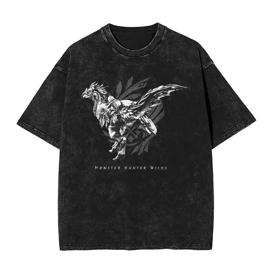 Monster Hunter Wilds Printed Unisex Washed T-Shirt