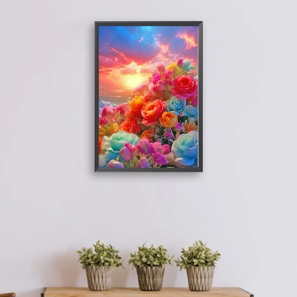 DIY Paint By Number 30*40cm - Sea Of Flowers