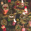6pcs/set DIY Diamond Special Shape Pearl Art Hanging Wooden Christmas Tree Ornament Kit
