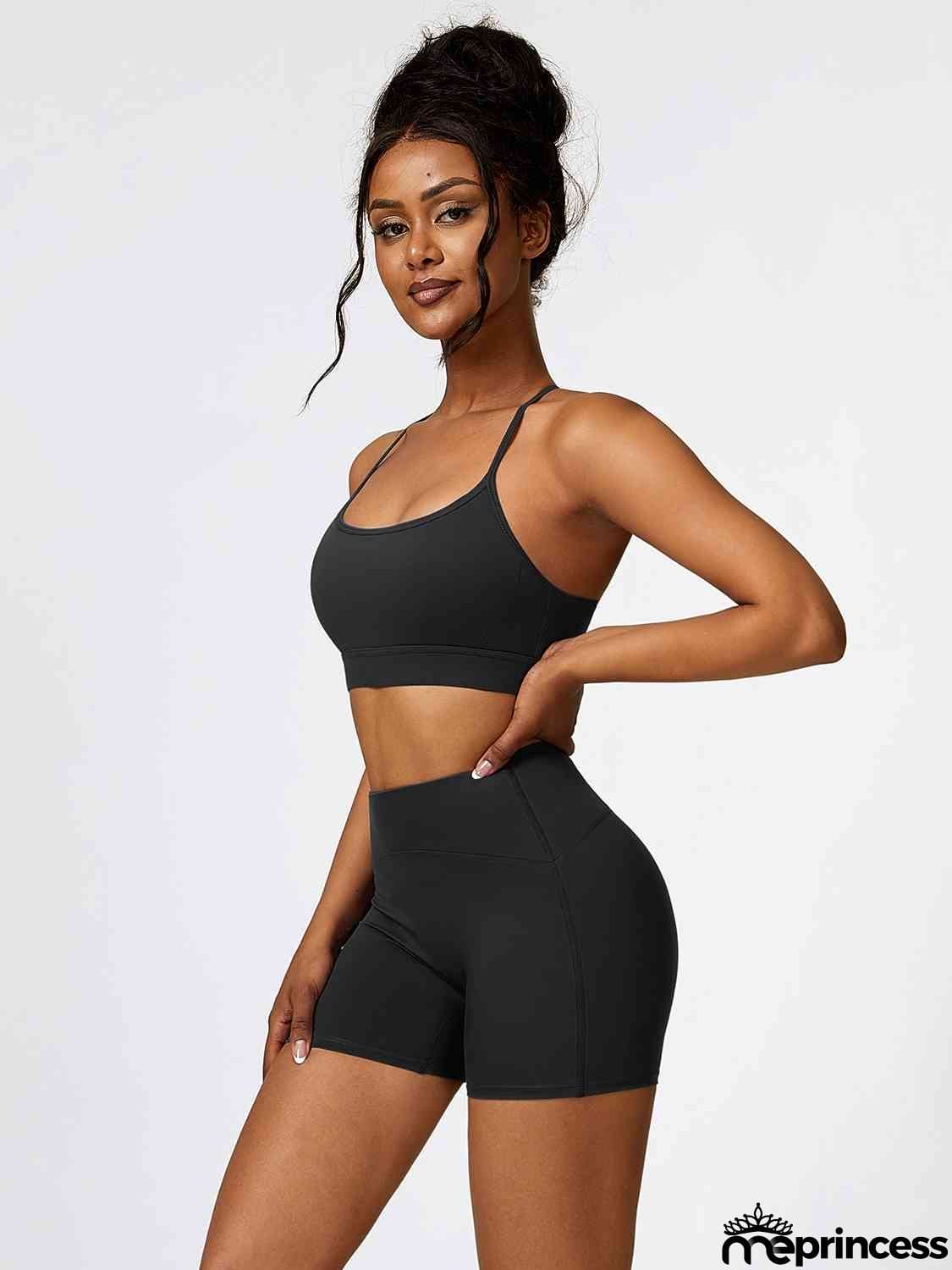 Sport Bra and Wide Waistband Shorts Set
