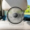 USB Powered Car Fan for Backseat 3 Speeds and 300 Degree Adjustable Vehicle Rear Headrest Fan for Universal Cars SUV Sedan Trucks