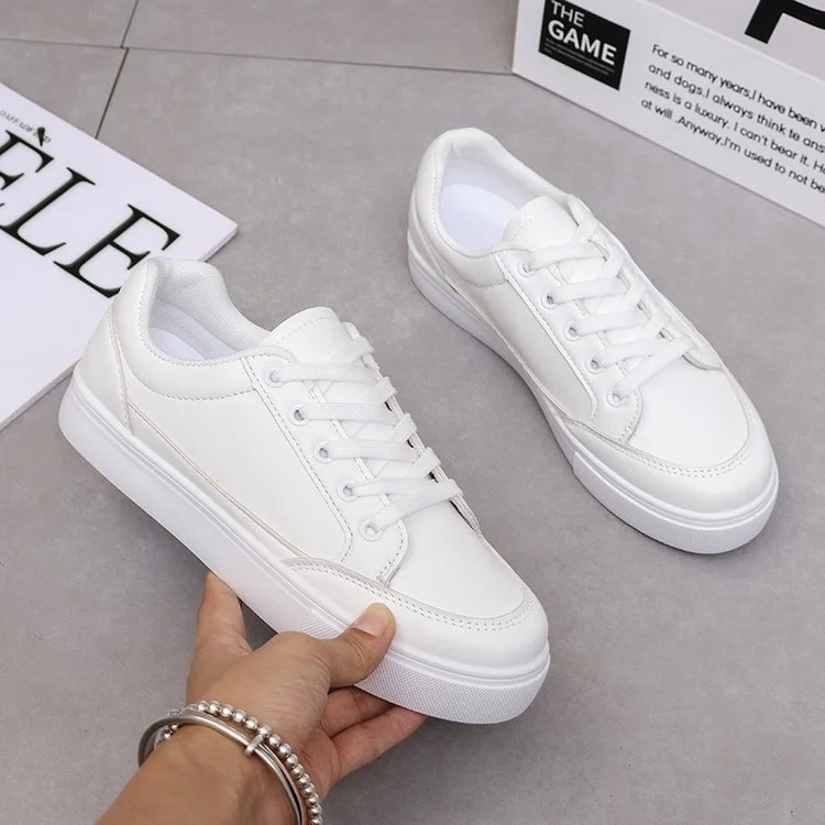 Churchf Churchf Color Low Top Small White Shoes Female 2024 Spring And Autumn Korean Edition Students Round Head Tie Belt Board Shoes Casual Sports Flat Single Shoes