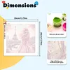 Framed Paris Dream-Paint by Numbers Acrylic Painting 35*35CM With Color Box 5ML(24Colors)