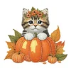 uk.everydayedeals DIY Diamond Painting Acrylic Bobble Head Decoration - Cat Pumpkins