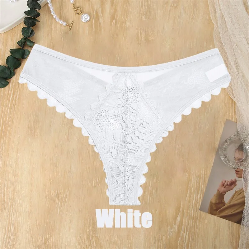Billionm Sexy Panties for Women Lace Underwear Pespective Thong G-String Female V-Waist Underpant Breathable Soft Intimates Lingerie