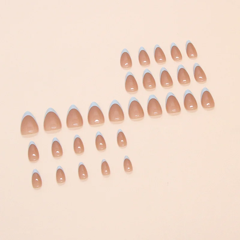 Churchf Churchf Nails Wear Nail Solid Color French Removable Nail Simple Nail Patch 30 Pieces