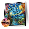 Diamond Painting-DIY Full Round Drill Stained Glass Art Star Night