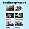 F404D USB Car Truck Fan Dual Head 3-Speed Dashboard Fan with LED Lights