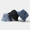 Unisex Trendy Star Frayed Edge Denim Foldable Fisherman Bucket Hat 