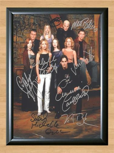 Buffy the Vampire Slayer Cast Signed Autographed Photo Poster painting Poster Print Memorabilia A3 Size 11.7x16.5