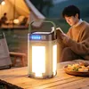 Solar Foldable Camping Light Rechargeable Portable Flashlight Hanging Tent Light
