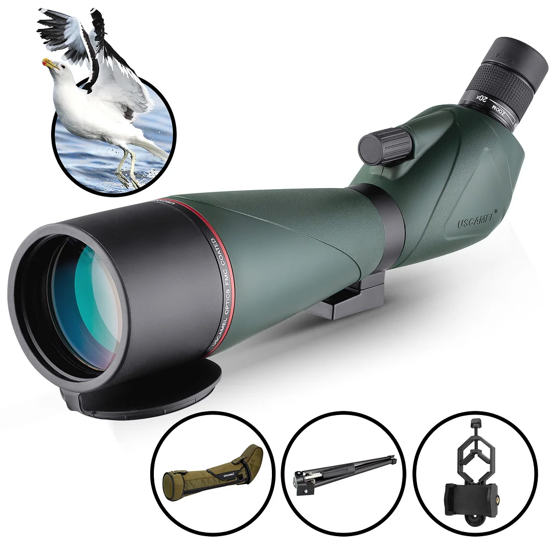 Spotting Scope with Tripod, Carrying Bag and Scope Phone Adapter,Waterproof